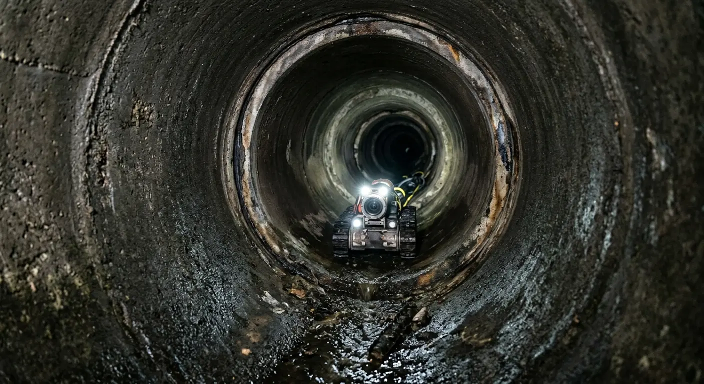 Robotic sewer camera inspecting pipe interior for Drain Snake Service in Cave Creek
